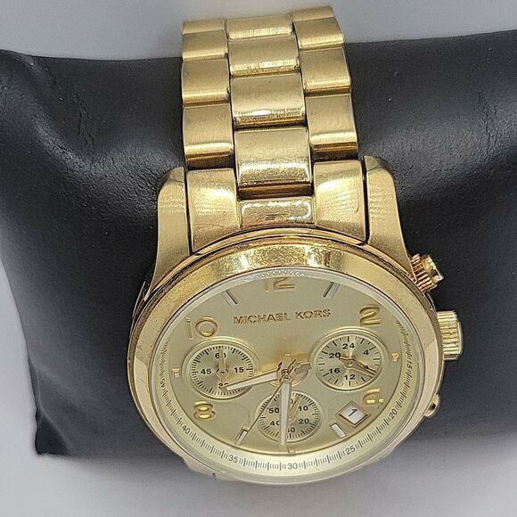 Michael Kors MK5055 Unisex Stainless Steel Analog Gold brushed Dial Watch BC807 - Picture 4 of 9